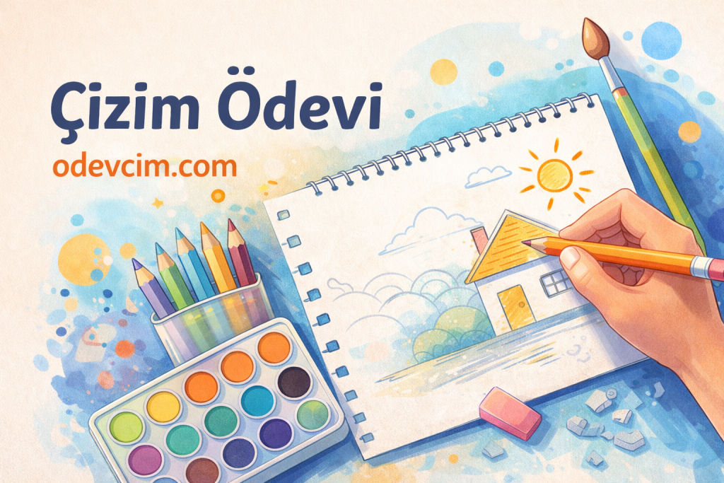 Çizim Ödevi – Teknik Resim, Makine Parçaları, Montaj, Perspektif, Kesit