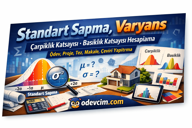 Read more about the article Standart Sapma, Varyans, Çarpıklık Katsayısı, Basıklık Katsayısı Hesaplama – Grafik Çizdirme – Ödev, Proje, Tez, Makale, Çeviri Yaptırma