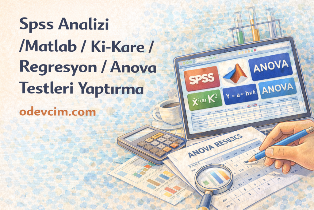 SPSS analizi, Matlab, Ki-Kare, Regresyon ve Anova testleri yaptırma - Profesyonel istatistik analiz hizmeti - Ödevcim