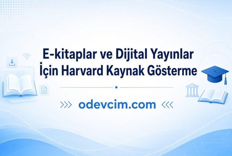 Read more about the article E-kitaplar ve Dijital Yayınlar İçin Harvard Kaynak Gösterme