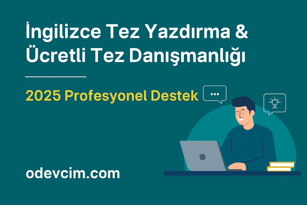 İngilizce Tez Yazdırma & Ücretli Tez Danışmanlığı