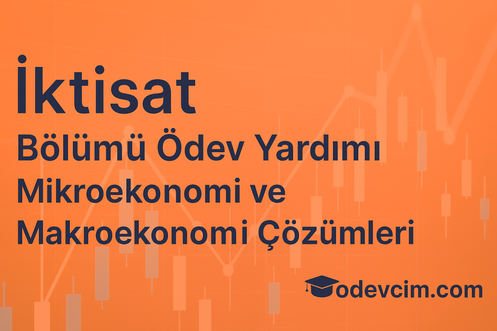 İktisat Bölümü Ödev Yardımı Mikro ve Makroekonomi Çözümleri - Ödevcim (Ücretli Ödev Yaptırma)