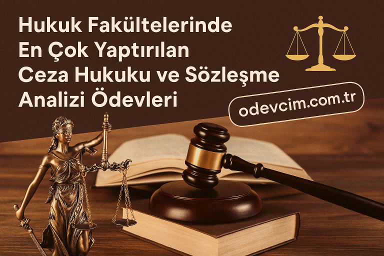 Read more about the article Hukuk Fakülelerinde En Çok Yaptırılan Ceza Hukuku ve Sözleşme Analizi Ödevleri