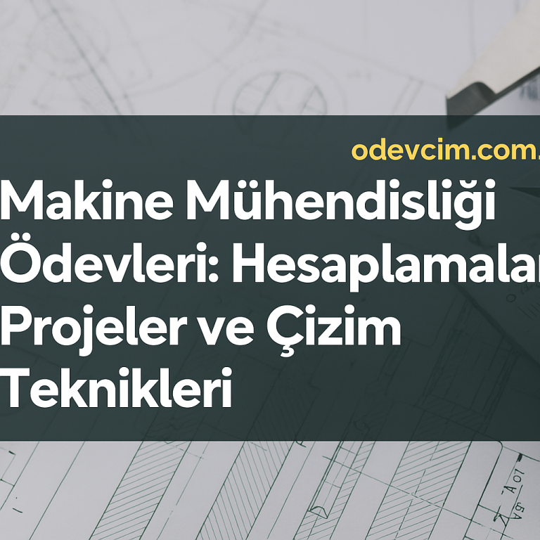 Read more about the article Makine Mühendisliği Ödevleri: Hesaplamalar, Projeler ve Çizim Teknikleri