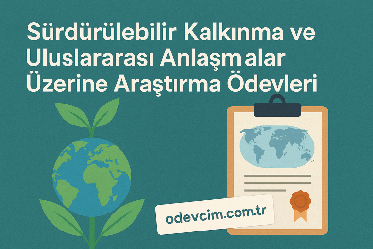 Read more about the article Sürdürülebilir Kalkınma ve Uluslararası Anlaşmalar Üzerine Araştırma Ödevleri