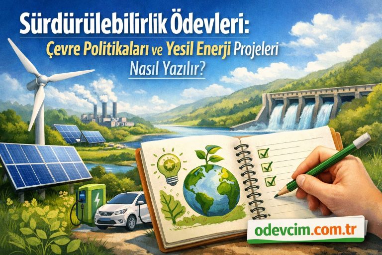 Read more about the article Sürdürülebilirlik Ödevleri: Çevre Politikaları ve Yeşil Enerji Projeleri Nasıl Yazılır?
