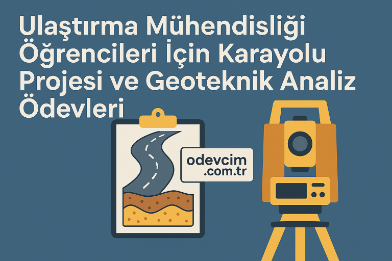 Read more about the article Ulaştırma Mühendisliği Öğrencileri İçin Karayolu Projesi ve Geoteknik Analiz Ödevleri