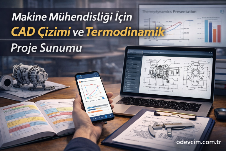 Read more about the article Makine Mühendisliği İçin CAD Çizimi ve Termodinamik Proje Sunumu