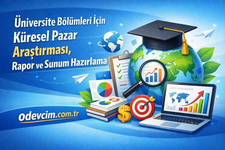 Read more about the article Üniversite Bölümleri İçin Küresel Pazar Araştırması, Rapor ve Sunum Hazırlama