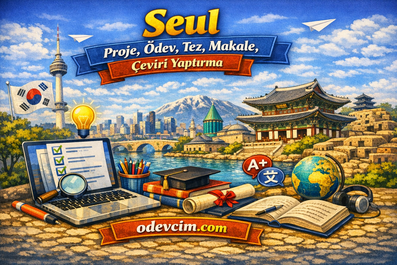 Seul'deki tüm üniversiteler (SNU, Yonsei, Korea Univ., KAIST) ve bölgeler için proje, ödev, tez, makale, çeviri hizmetleri. Essay, research paper, mühendislik projeleri, SPSS analizi. 32.179+ başarılı çalışma, 150+ uzman akademisyen. Hemen fiyat teklifi alın!