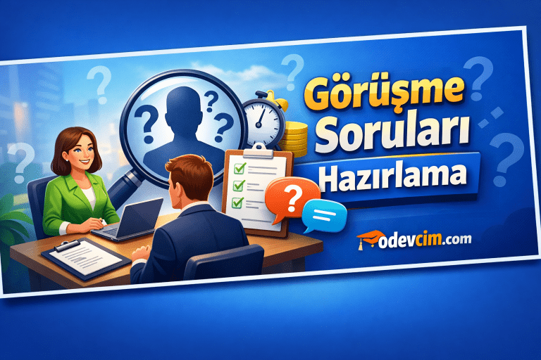 Görüşme Soruları Hazırlama