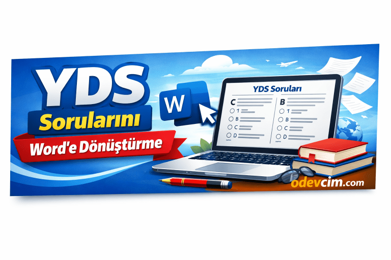Read more about the article YDS Sorularını Word’e Dönüştürme