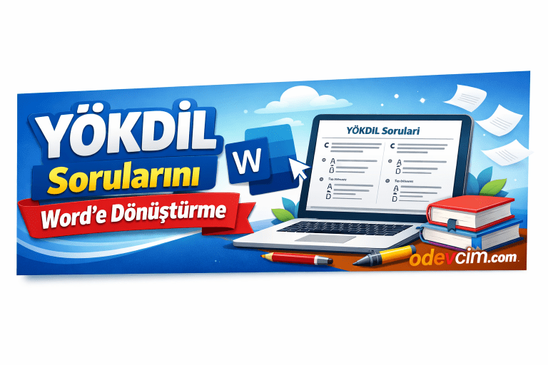 Read more about the article YÖKDİL Sorularını Word’e Dönüştürme