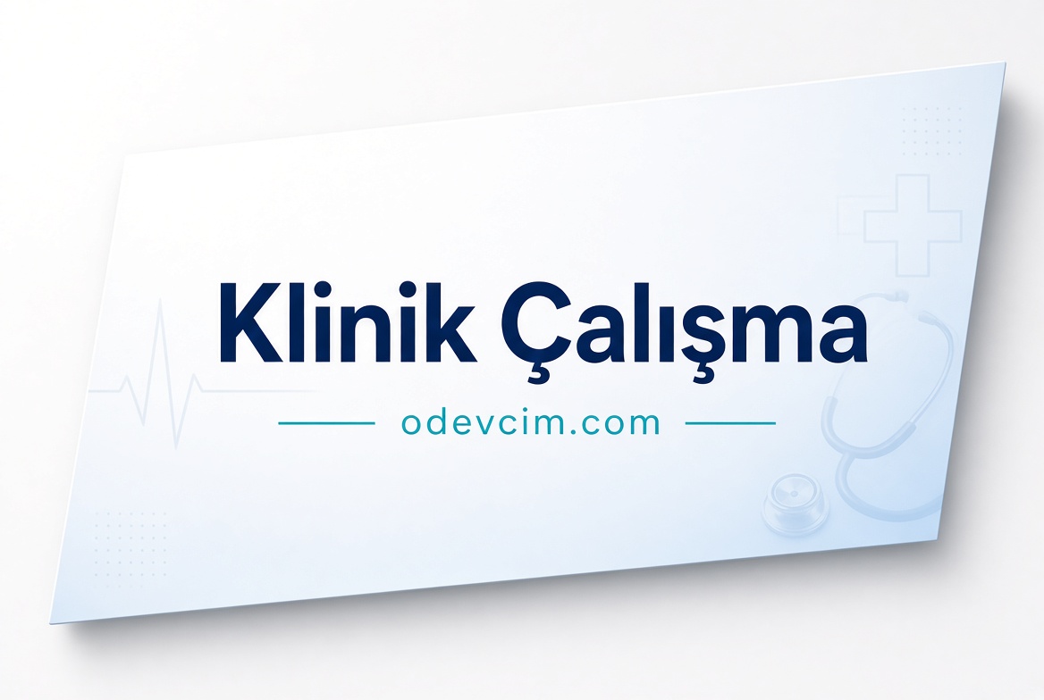 Klinik Çalışma Ödevcim Ücretli Ödev Yaptırma Klinik Çalışma