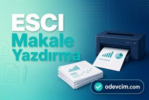 ESCI Makale Yazdırma