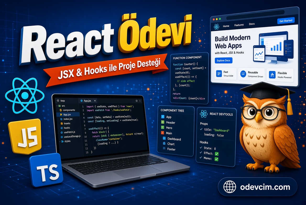 React Ödevi Ödevcim Ücretli Ödev Yaptırma React Ödevi