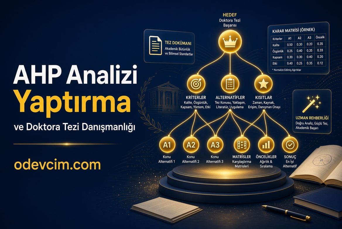 AHP Analizi Yaptırma ve Doktora Tezi Danışmanlığı Ödevcim Ücretli Ödev Yaptırma AHP Analizi Yaptırma ve Doktora Tezi Danışmanlığı