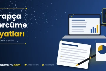 Arapça Tercüme Fiyatları  Ödevcim kapak görseli dilçeviri simgeli akademik belge illüstrasyonu