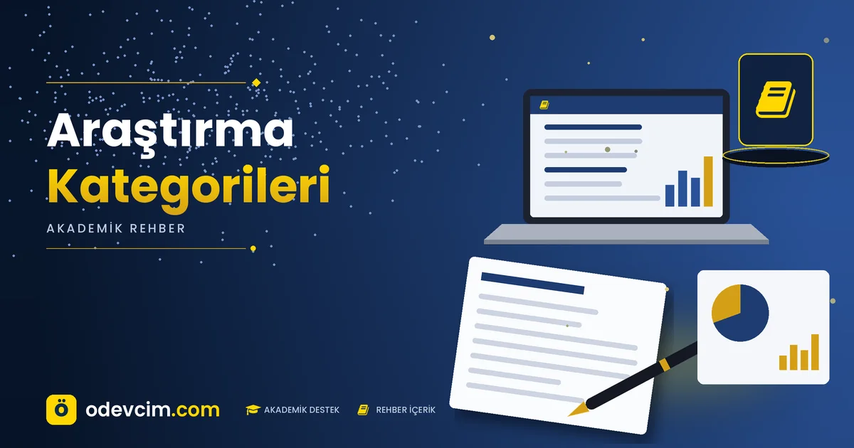 Araştırma Kategorileri Ödevcim Ödevcim Ücretli Ödev Yaptırma Araştırma Kategorileri Ödevcim kapak görseli kitap simgeli akademik belge illüstrasyonu