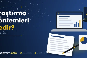 Araştırma Yöntemleri Nedir  Ödevcim kapak görseli kalem simgeli akademik belge illüstrasyonu