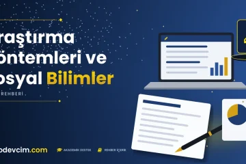 Araştırma Yöntemleri ve Sosyal Bilimler  Ödevcim kapak görseli kalem simgeli akademik belge illüstrasyonu
