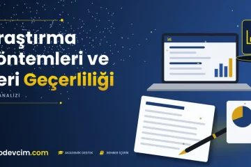 Araştırma Yöntemleri ve Veri Geçerliliği  Ödevcim kapak görseli grafik simgeli akademik belge illüstrasyonu