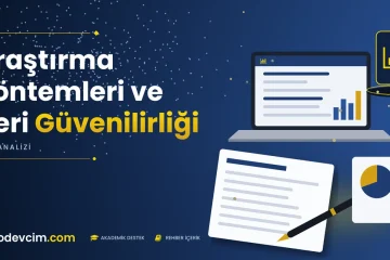 Araştırma Yöntemleri ve Veri Güvenilirliği  Ödevcim kapak görseli grafik simgeli akademik belge illüstrasyonu