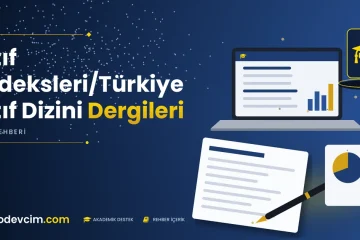 Atıf İndeksleriTürkiye Atıf Dizini Dergileri  Ödevcim kapak görseli kep simgeli akademik belge illüstrasyonu