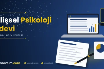 Bilişsel psikoloji ödevi  Ödevcim kapak görseli psikoloji ödev rehberi illüstrasyonu