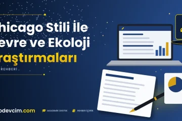 Chicago Stili İle Çevre ve Ekoloji Araştırmaları  Ödevcim kapak görseli kalem simgeli akademik belge illüstrasyonu