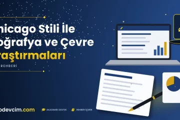 Chicago Stili İle Coğrafya ve Çevre Araştırmaları  Ödevcim kapak görseli kalem simgeli akademik belge illüstrasyonu