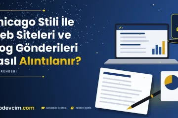 Chicago Stili İle Web Siteleri ve Blog Gönderileri Nasıl Alıntılanır  Ödevcim kapak görseli kalem simgeli akademik belge illüstrasyonu