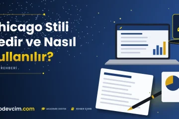 Chicago Stili Nedir ve Nasıl Kullanılır  Ödevcim kapak görseli kalem simgeli akademik belge illüstrasyonu