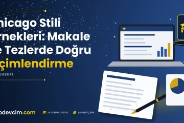 Chicago Stili Örnekleri Makale ve Tezlerde Doğru Biçimlendirme  Ödevcim kapak görseli kep simgeli akademik belge illüstrasyonu