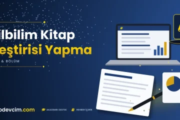 Dilbilim Kitap Eleştirisi Yapma  Ödevcim kapak görseli kitap simgeli akademik belge illüstrasyonu