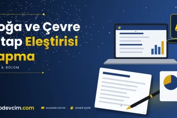 Doğa ve Çevre Kitap Eleştirisi Yapma  Ödevcim kapak görseli kitap simgeli akademik belge illüstrasyonu