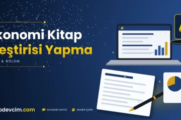 Ekonomi Kitap Eleştirisi Yapma  Ödevcim kapak görseli kitap simgeli akademik belge illüstrasyonu