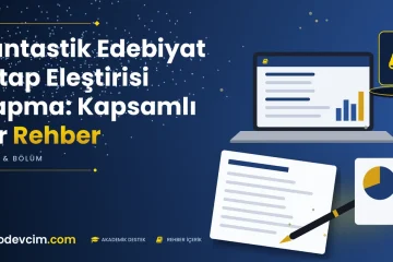 Fantastik Edebiyat Kitap Eleştirisi Yapma Kapsamlı Bir Rehber  Ödevcim kapak görseli kitap simgeli akademik belge illüstrasyonu