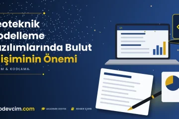 Geoteknik Modelleme Yazılımlarında Bulut Bilişiminin Önemi  Ödevcim kapak görseli kod simgeli akademik belge illüstrasyonu