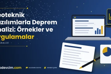 Geoteknik Yazılımlarla Deprem Analizi Örnekler ve Uygulamalar  Ödevcim kapak görseli grafik simgeli akademik belge illüstrasyonu