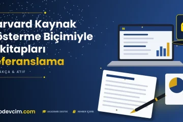 Harvard Kaynak Gösterme Biçimiyle E kitapları Referanslama  Ödevcim kapak görseli alıntı simgeli akademik belge illüstrasyonu