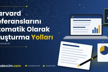 Harvard Referanslarını Otomatik Olarak Oluşturma Yolları  Ödevcim kapak görseli kalem simgeli akademik belge illüstrasyonu