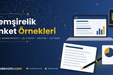 Hemşirelik anket örnekleri rehberi  Ödevcim kapak görseli anket formu ve stetoskop illüstrasyonu