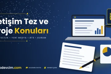 İletişim bölümü konuları  Ödevcim kapak görseli liste simgeli akademik belge illüstrasyonu