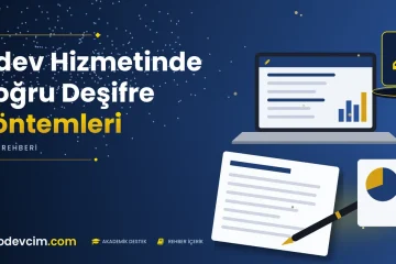 Ödev Hizmetinde Doğru Deşifre Yöntemleri  Ödevcim kapak görseli kalem simgeli akademik belge illüstrasyonu