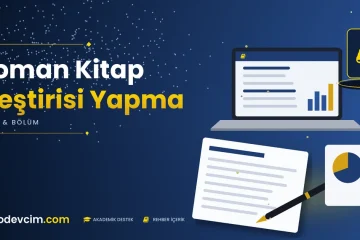 Roman Kitap Eleştirisi Yapma  Ödevcim kapak görseli kitap simgeli akademik belge illüstrasyonu