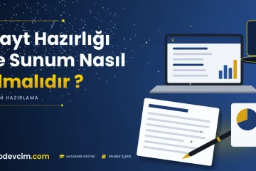 Slayt Hazırlığı ve Sunum Nasıl Olmalıdır   Ödevcim kapak görseli ampul simgeli akademik belge illüstrasyonu