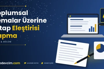 Toplumsal Temalar Üzerine Kitap Eleştirisi Yapma  Ödevcim kapak görseli kitap simgeli akademik belge illüstrasyonu